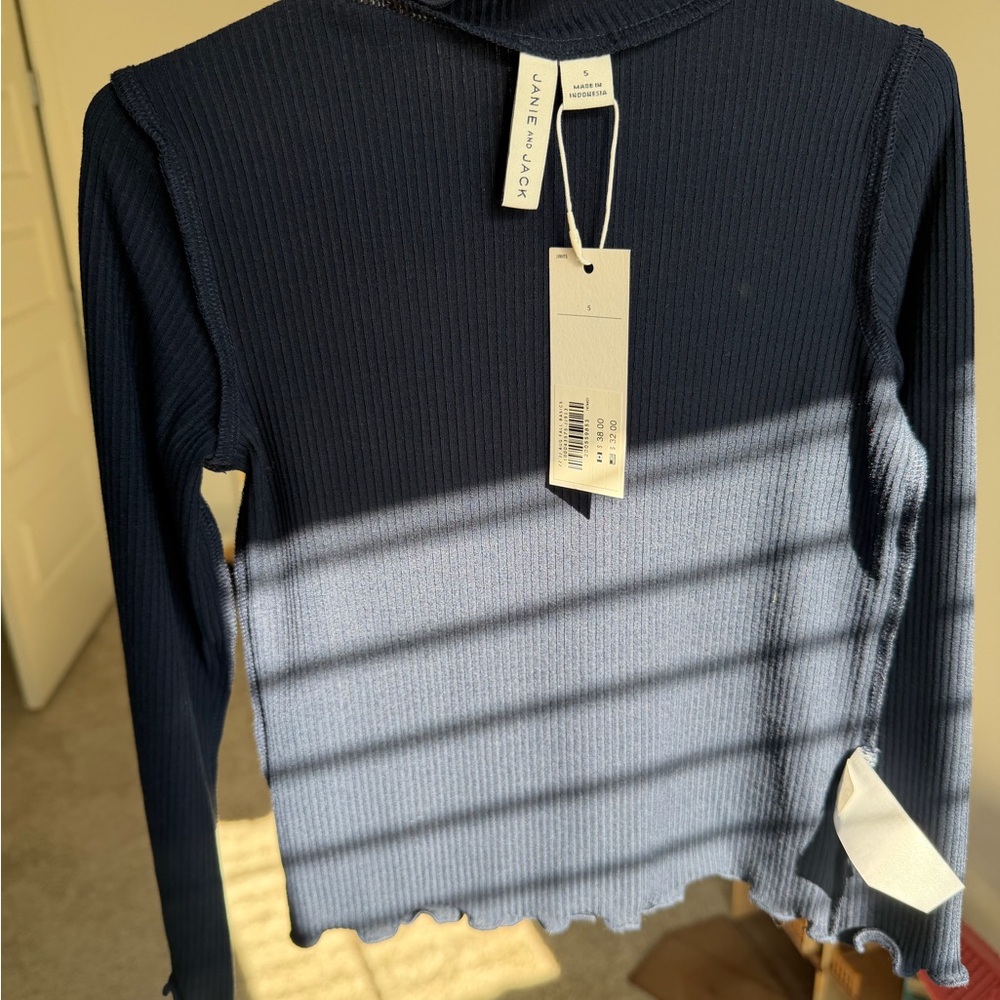 Janie and Jack Deep Blue Long Sleeve Tee